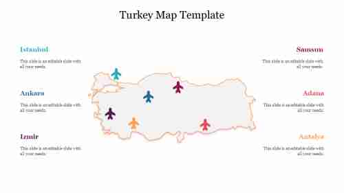 Turkey Map Template